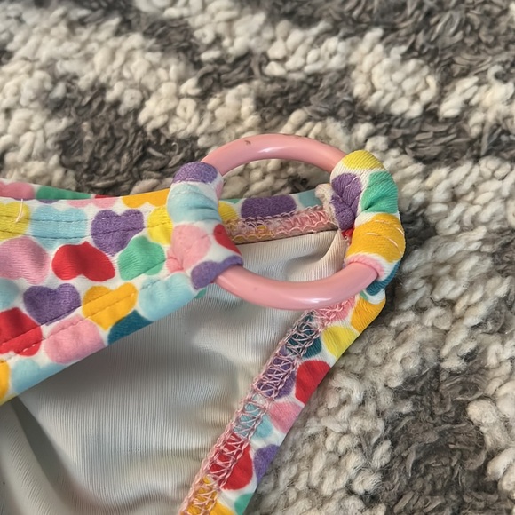 Shoshanna bikini, size M/L D (top) and XL (bottom), multicolor hearts, GUC! - Picture 4 of 8